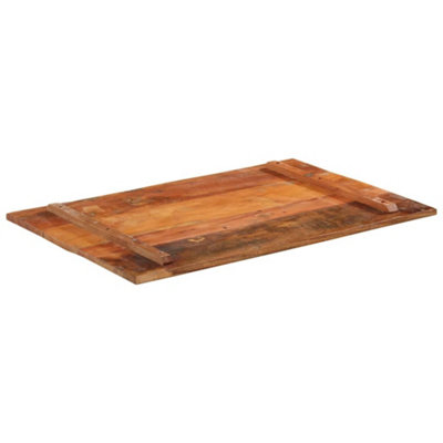 Rustic Rectangular Table Top 60x90 cm 15-16 mm Solid Reclaimed Wood