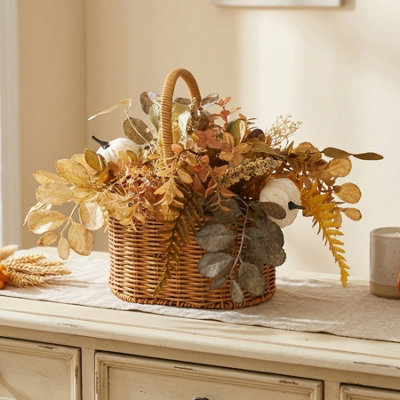 Rustic Russet Autumn Leaves Basket