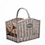 Rustic Shabby Chic Style Grey Natural Wicker Fireside Log Basket-Small