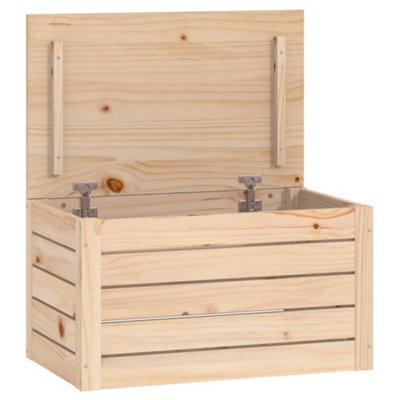 Rustic Storage Box 59.5x36.5x33 cm Solid Wood Pine