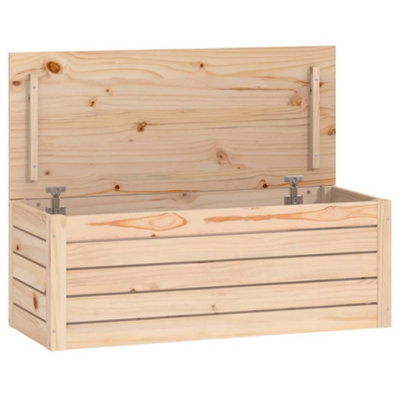 Rustic Storage Box 89x36.5x33 cm Solid Wood Pine