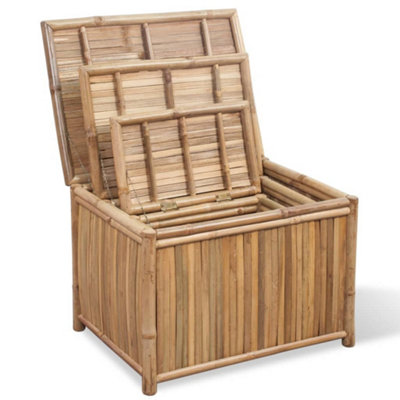Rustic Storage Boxes 3 pcs Bamboo
