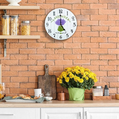 Rustic Style 27cm Lavender Design Outdoor / Indoor Wall Clock - 3