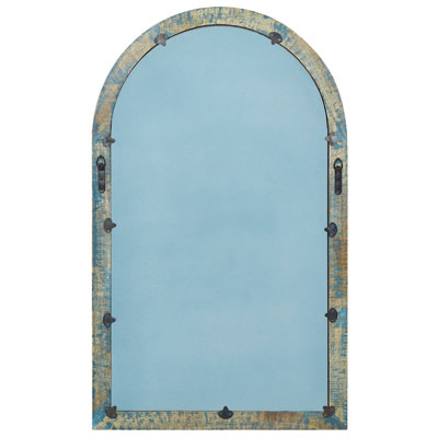 Rustic Wall Mirror 109 Blue MELAY