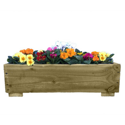 Rustic Wooden Planter 1.2m L x 0.2m W x 1 Board High