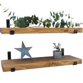 Rustic wooden Shelves- Set of two - Small - 50cm
