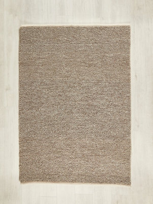 Rustic Wool Modern Plain Easy to clean Rug for Dining Room, Bed Room, and Living Room-120cm X 170cm