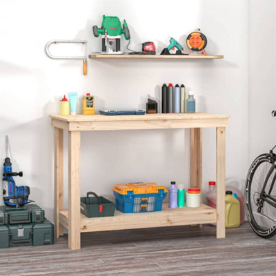 Rustic Work Bench 110x50x80 cm Solid Wood Pine