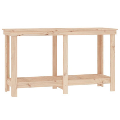 Rustic Work Bench 140x50x80 cm Solid Wood Pine