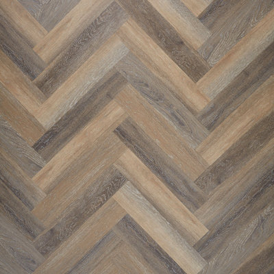 Rustica Natural Wood Effect Parquet 122mm x 610mm LVT Flooring Planks (Pack of 50 w/ Coverage of 3.72m2) - 3