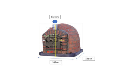 Rustico 110cm Brick Pizza Oven