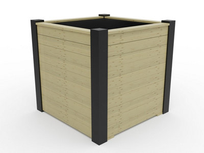 RusticRidge wooden planter, 1000x1000x1000