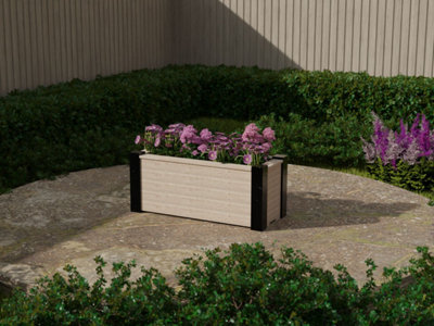 RusticRidge wooden planter, 1200x500x500