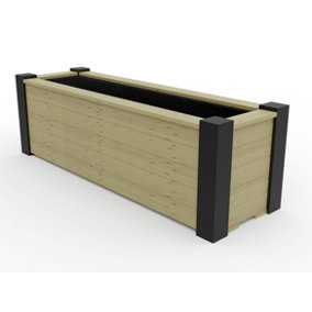 RusticRidge wooden planter, 1600x500x500