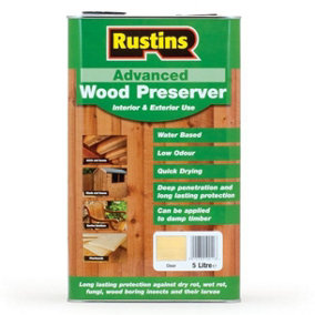 Rustins Advanced Wood Preserver - Clear 5ltr