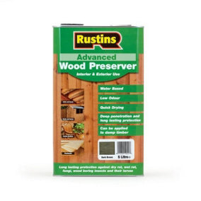 Rustins Advanced Wood Preserver - Dark Brown 5ltr
