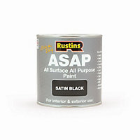 Rustins All Surface All Purpose Paint - Black 1ltr