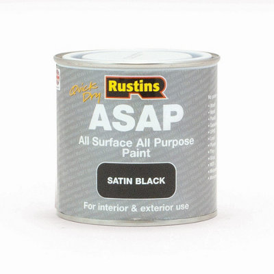 Rustins All Surface All Purpose Paint - Black 250ml