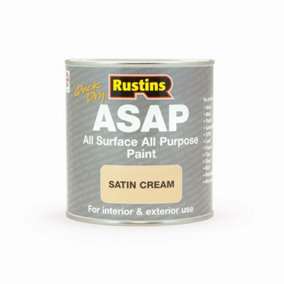 Rustins All Surface All Purpose Paint - Cream 1ltr