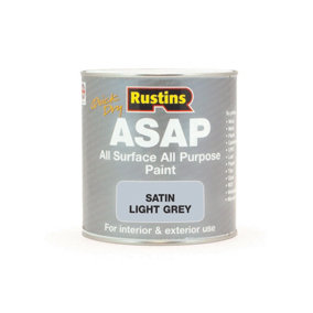Rustins All Surface All Purpose Paint - Light Grey 1ltr