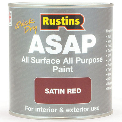Rustins All Surface All Purpose Paint - Red 1ltr | DIY at B&Q