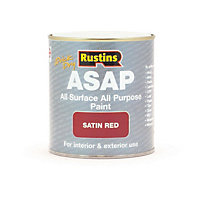 Rustins All Surface All Purpose Paint - Red 500ml