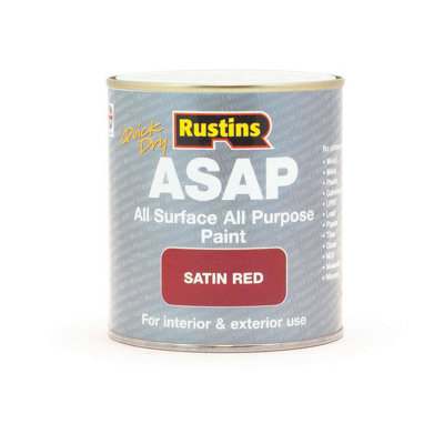Rustins All Surface All Purpose Paint - Red 500ml