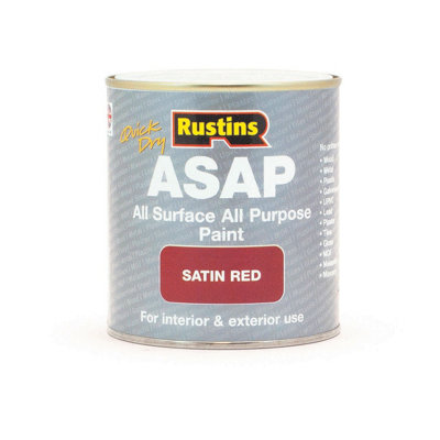 Rustins All Surface All Purpose Paint - Red 500ml