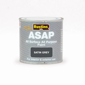 Rustins All Surface All Purpose Paint - Satin Grey 250ml