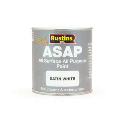 Rustins All Surface All Purpose Paint - White 1ltr