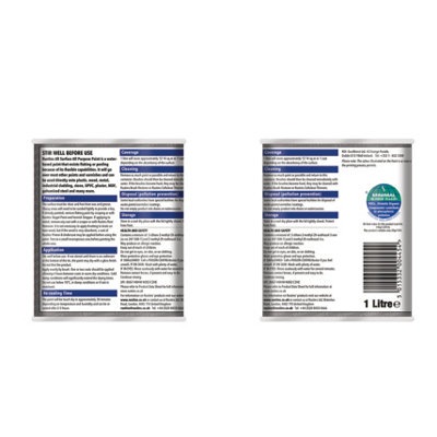 Rustins ASAP Light Grey Paint 1 Litre - Quick-Drying & Versatile