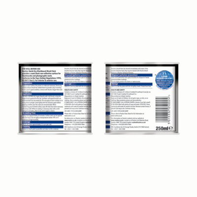 Rustins Blackboard Black Paint - 250ml