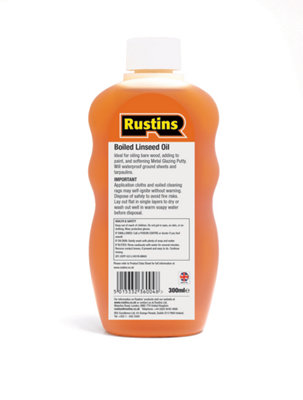 Rustins Boiled Linseed Oil Traditional Wood Restorer & Protect 300ml