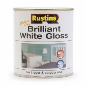 Rustins Brilliant White Gloss Paint 1L