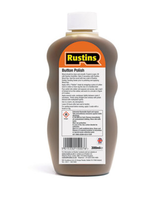 Rustins Button Polish Traditional Polish High Gloss Finish 300ml