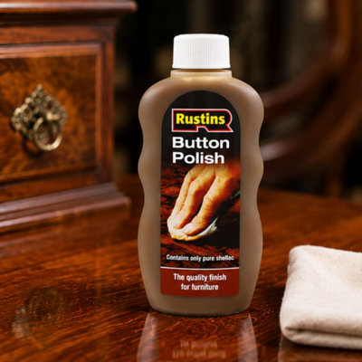 Rustins Button Polish Traditional Polish High Gloss Finish 300ml