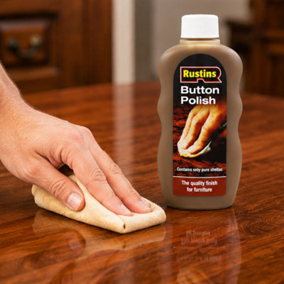 Rustins Button Polish Traditional Polish High Gloss Finish 300ml