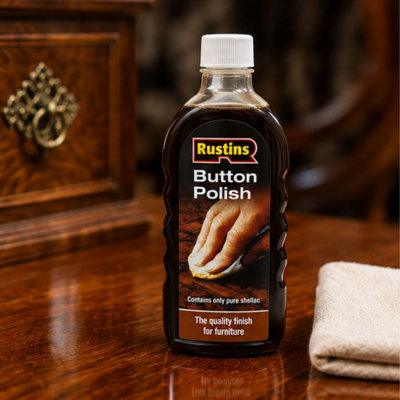 Rustins Button Polish Traditional Polish High Gloss Finish 500ml