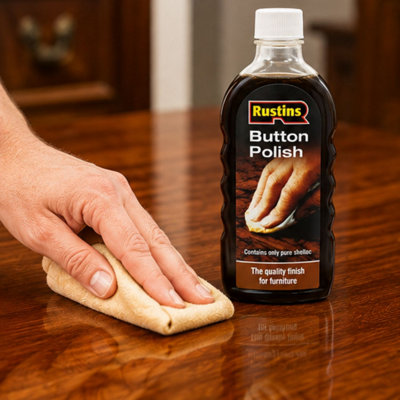 Rustins Button Polish Traditional Polish High Gloss Finish 500ml