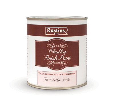 Rustins Chalky Finish Paint Portobello - Pink 250ml