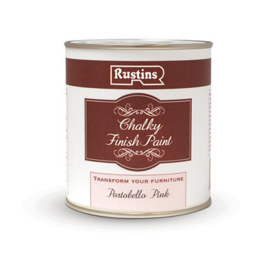 Rustins Chalky Finish Paint Portobello - Pink 500ml