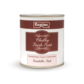 Rustins Chalky Finish Paint Portobello - Pink 500ml