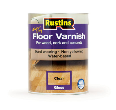 Rustins Floor Varnish Gloss Clear 5ltr DIY at B&Q