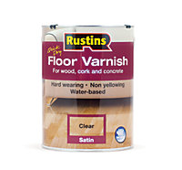 Rustins Floor Varnish Satin - Clear 5ltr