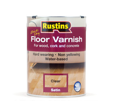 Rustins Floor Varnish Satin - Clear 5ltr