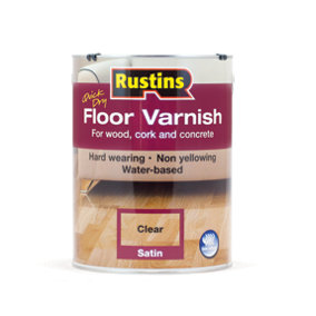 Rustins Floor Varnish Satin - Clear 5ltr