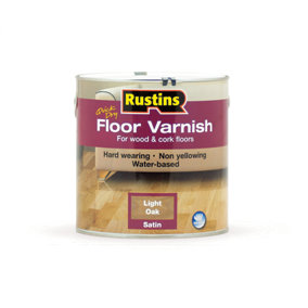Rustins Floor Varnish Satin - Light Oak 2.5ltr