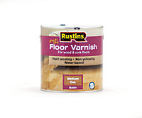 Rustins Floor Varnish Satin - Medium Oak 2.5ltr