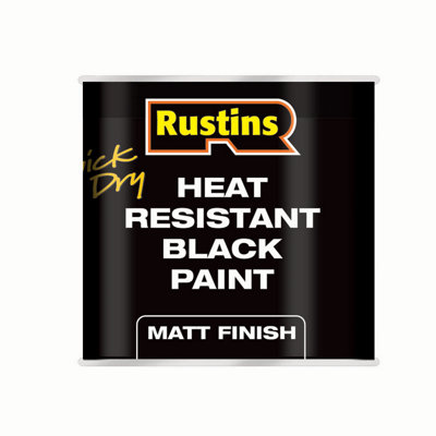 Rustins Heat Resistant Paint - Black 250ml