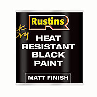 Rustins Heat Resistant Paint - Black 500ml